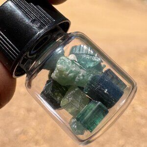 Jar of Tourmaline Crystals - 13 carats